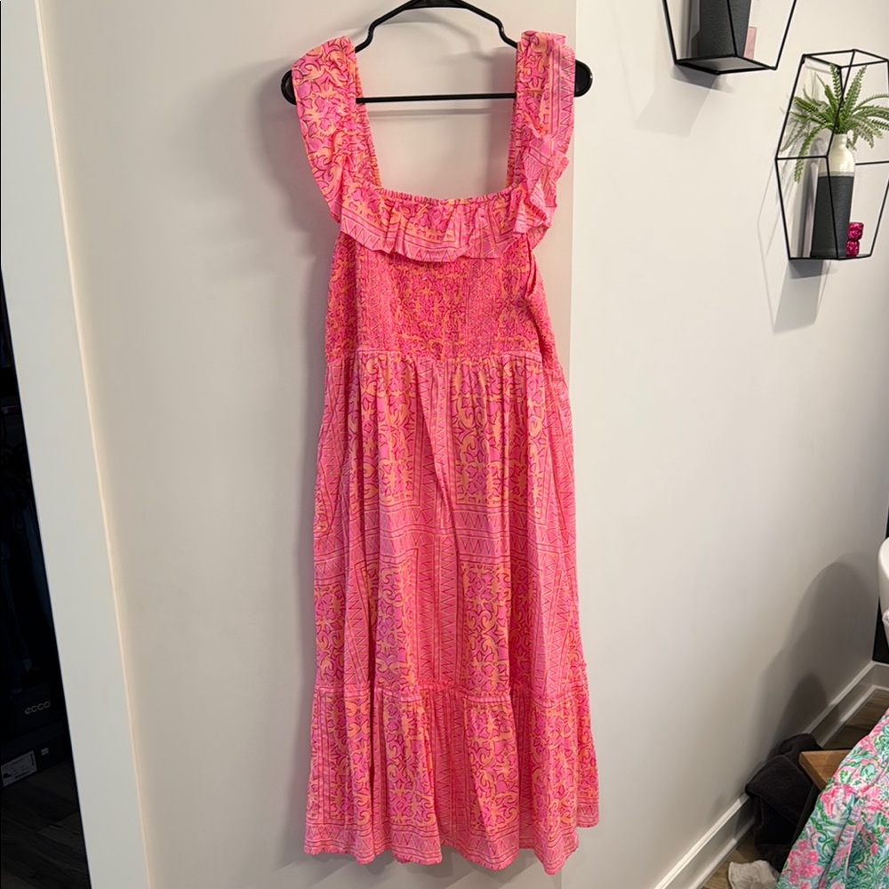 Vineyard Vines Pink Floral Sleeveless Dress